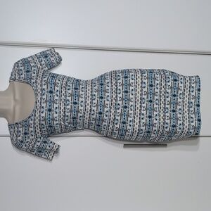 Mudd Blue and White Patterned Women's Dress Size Small